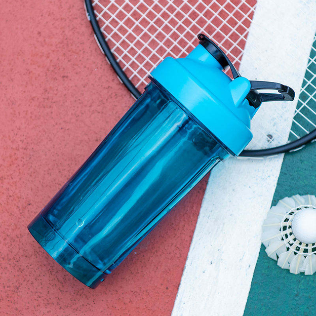 Custom Direct Drinking Black Plastic Gym Mixer Protein Shaker Shake Bottle With Wire Ball