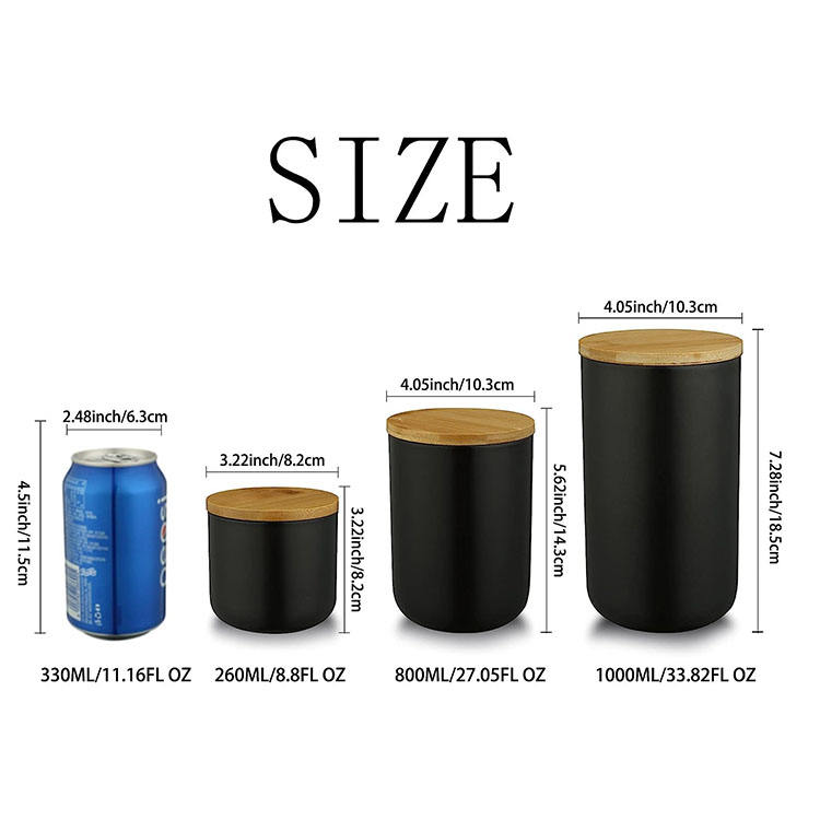 2023 New Style New Material BPA FREE RPET White Kitchen Canisters With Bamboo Lids