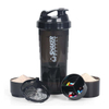 High Quality 600Ml 600 Ml Multi Functional Plastic Protein Gym Sports Shaker Bottle With Pill Box