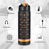 32oz 1L Fitness Gym Sport Plastic Water Bottle With Time Marker With Straw