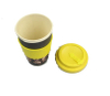 Portable Eco-friendly Reusable Biodegradable Bamboo FIber Coffee Mugs Cups With Silicone Sleeve