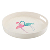 Customized Factory Supply Ivory Color Organic Natural Bamboo Fiber Tray With the Handle