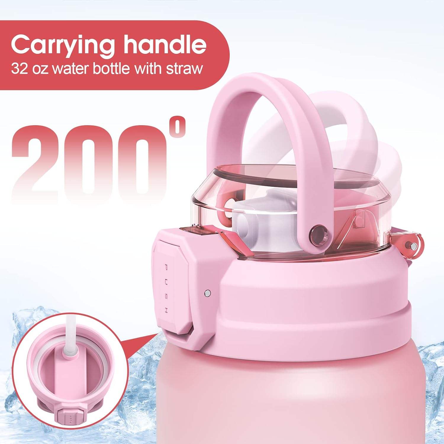 Factory Gradient Color BPA-Free 1L Fitness Outdoor Sports Water with Time Marked Large Plastic Incentive Water Bottle