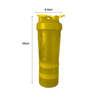 600Ml Wide Mouth Custom Gym Sports Bpa Free Plastic Shaker Water Bottle With Handle Capacity Scale