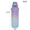 Best Price BPA-Free Plastic Water Bottle With Measure Line 1500ML Plastic Bottle for Gym Custom Food-Grade PC Plastic Hot Bottle