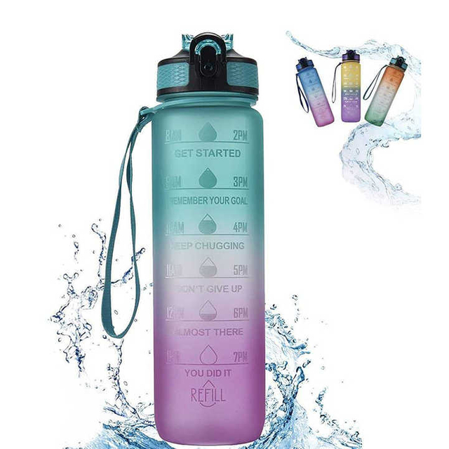 Garrafa De Agua De Plastico Botellas De Agua Gym Tritan New Water Bottle 2023 1000Ml Water Bottles for School