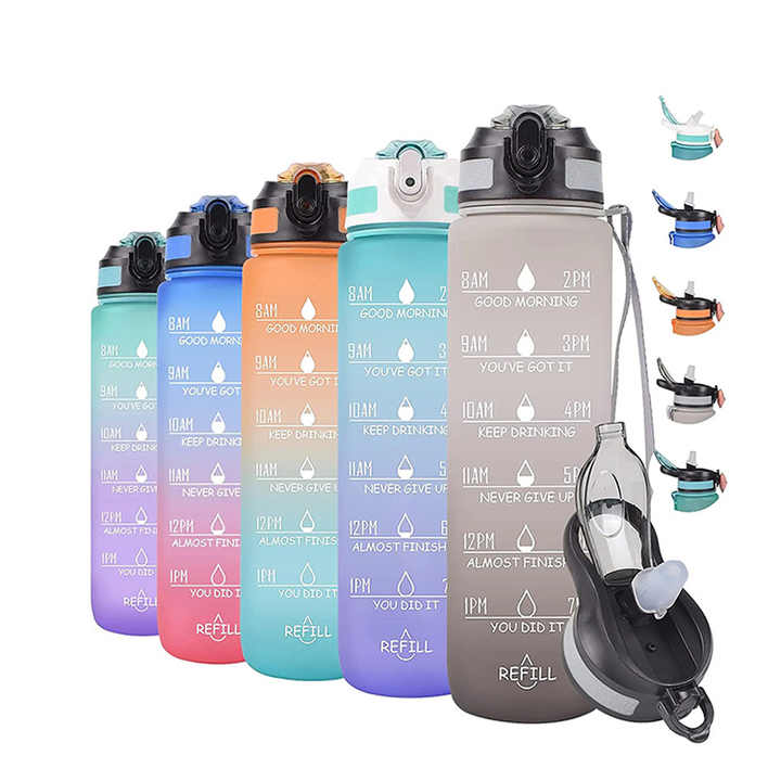 Botella De Agua Con Logotipo Personalizado Supplier Bottle With Straw Sports Gym Great for Hiking Large Capacity Water Bottle