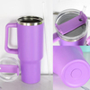 Personalized Powder Coated Stainless Steel Cup Cups Tumbler With Straws
