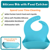Perfect Baby Led Weaning Utensils Set Silicone Bibs Suction Divided Plate Spoons 3 PCS Silicone Baby Feeding Set