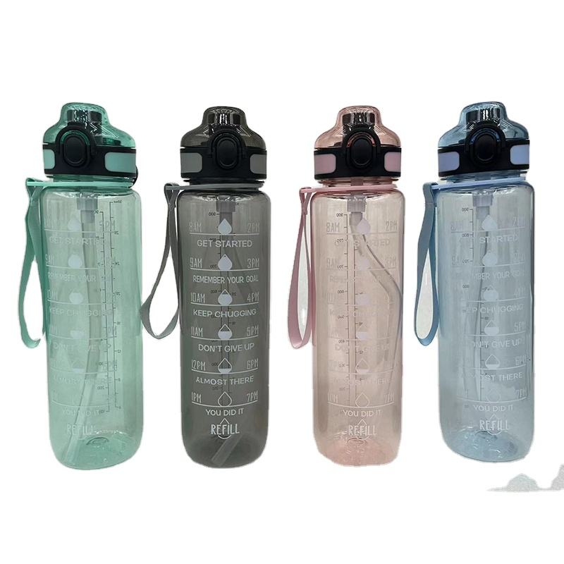 Wholesale 32oz 32 oz 1000ml Gym Drinking Clear BPA Free Tritan Plastic Wide Mouth Water Bottle With Lid Custom Logo