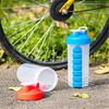 600Ml Leak-Proof Portable Bpa Free Fitness Water Bottles Plastic Protein Gym Sports Shaker Bottle With Pill Box