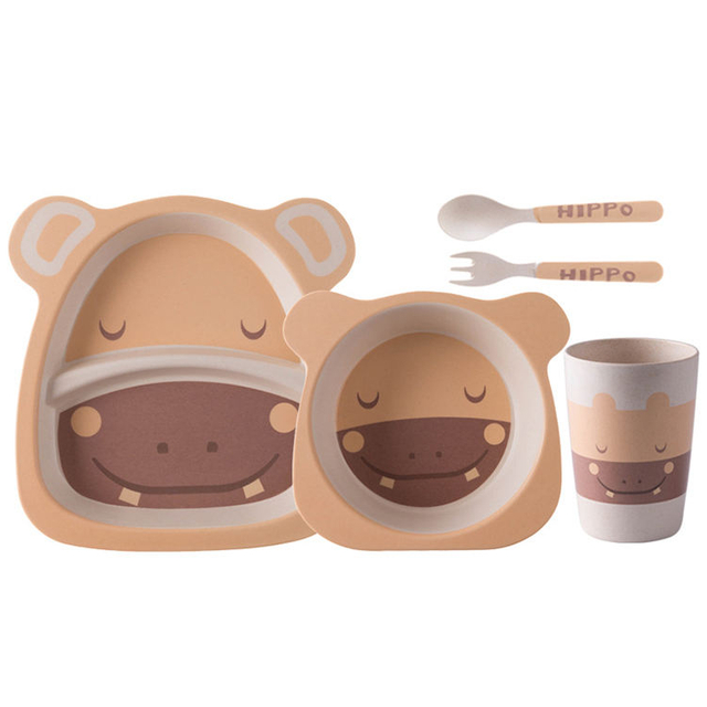 New Bamboo Fiber Children Dinnerware Hot Selling Kids Dinner Set