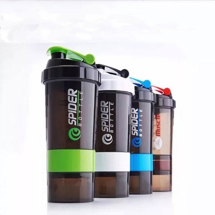 500ML Shaker Bottle Gym Powder Plastic Water Bottles Custom Logo and Color