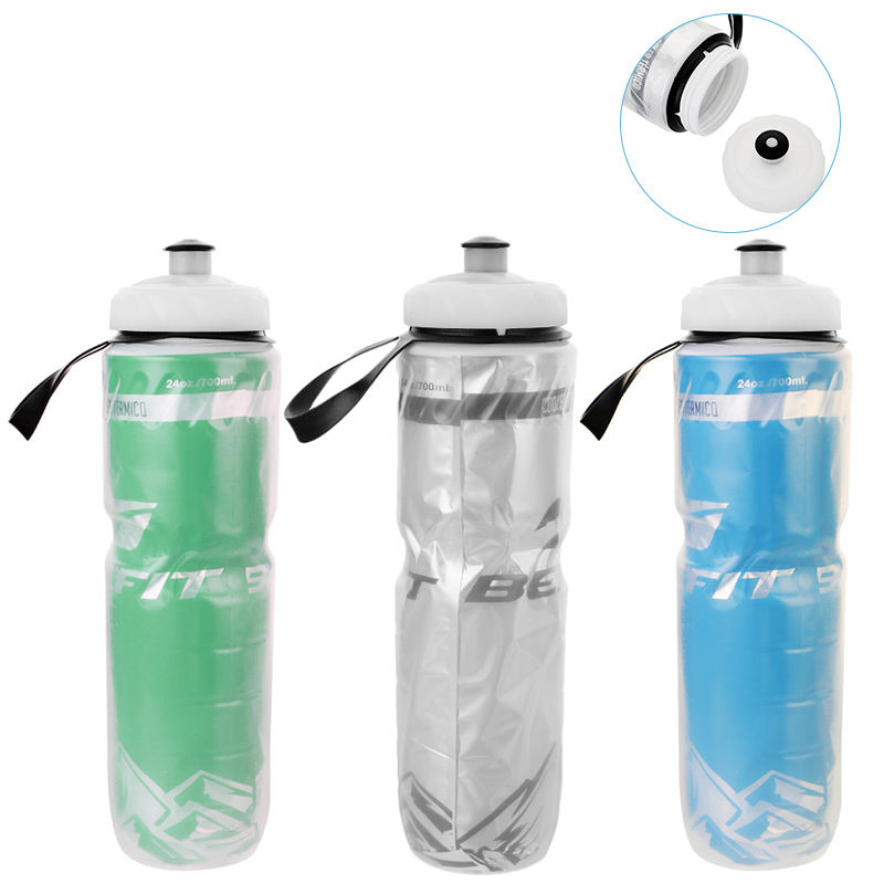 High Quality Double Wall Insulated Bike Bicycle Cycling Mountain 650 ml Sports Drink Plastic Water Bottle With Air Seal Lid