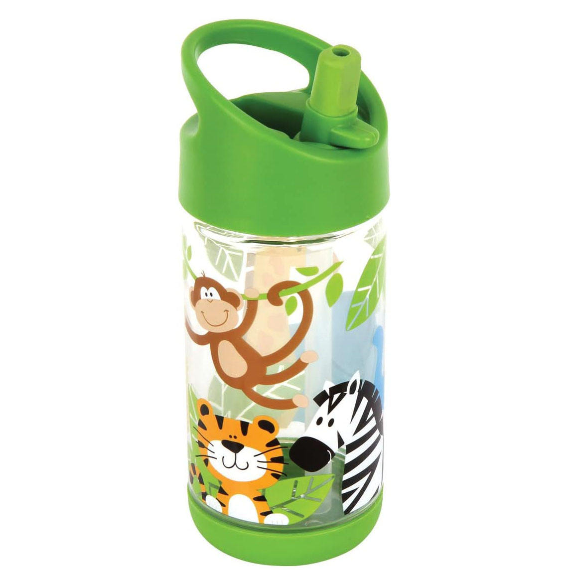 2024 300Ml Kawaii Cute School Plastic Water Bottle for Kids Cartoon With Straw