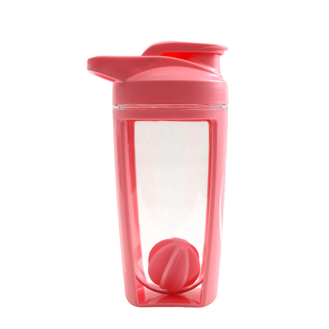 600 Ml 20Oz Transparent Portable Sports Gym Shaker Water Bottle Bottles With Handle for Fitness
