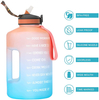 128 oz Water Bottles Gym Jug BPA Free Custom Logo Plastic Motivational One Gallon/1 Gallon Water Bottles with Handle