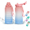 Large 75oz Motivational Water Bottle with Time Marker & Straw,Leakproof BPA Free Hydration Water Jug Ensure You Drink Water