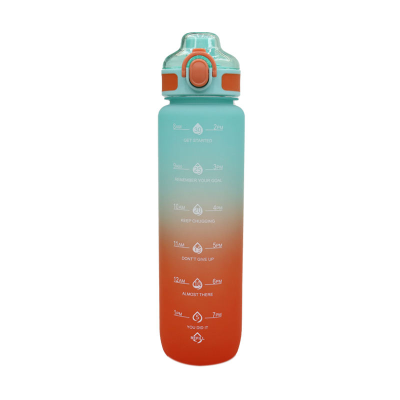 Sport Water Bottle Set 3 Pcs Straw 700ml 1000ml 1.5 Litres Motivational Workout Water Bottle With Time Marker