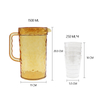 High Quality 1.5L Wide Mouth Transparent Plastic Water Cup Bottle Large Capacity With Handle
