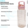Water Bottle 1/2 Gallon Motivational Large Water Bottle with Time Marker & Straw