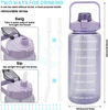 BPA FREE PETG Large 1 Gallon/128oz Motivational GYM Water Bottle With Time Marker