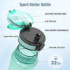 32OZ Motivational Fitness Sport Water Bottle With Time Maker Fast Flow Non-Toxic BPA Free Wide Mouth Water Bottle