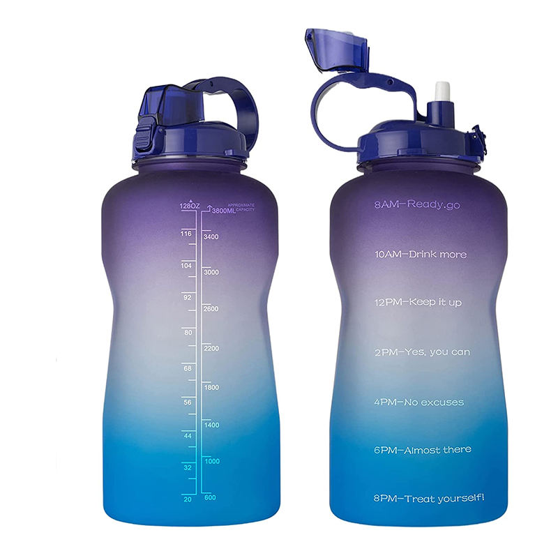 64 oz Water Bottle with Time Marker to Drink Half Gallon Motivational Water Bottle with Straw and Handle Large BPA Free Bottle