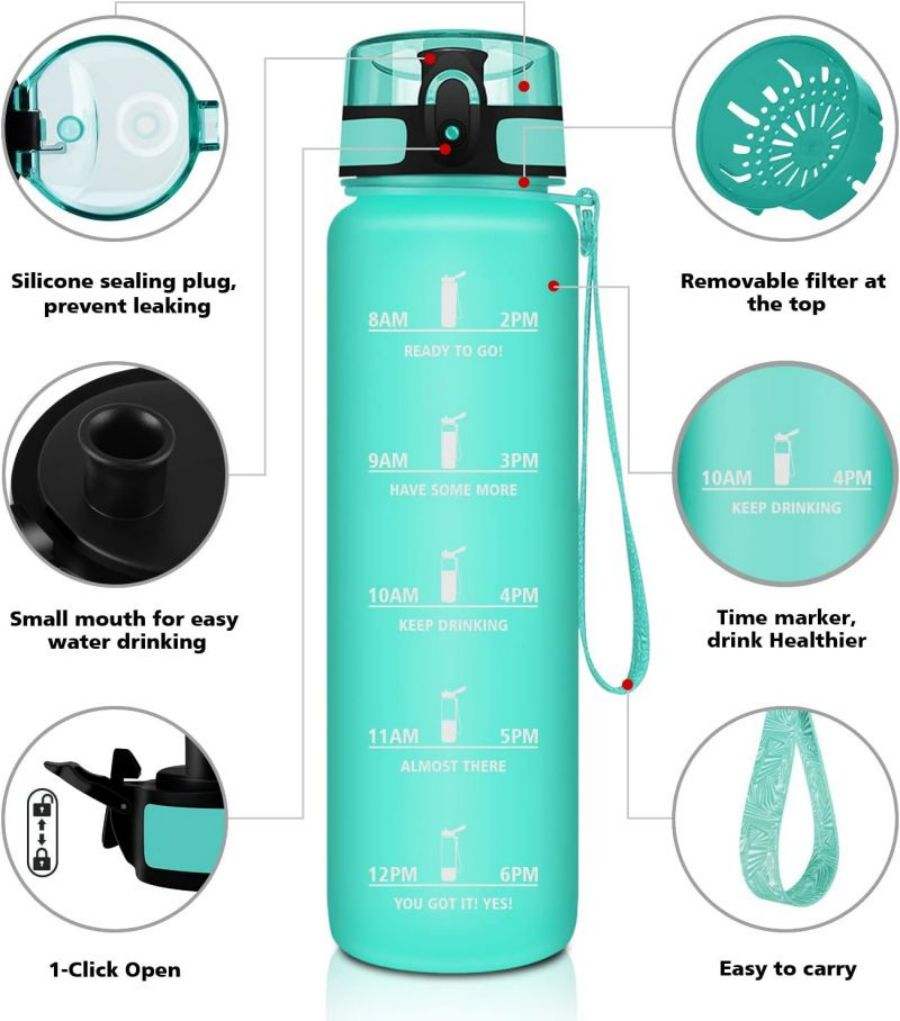 Frosted Plastic Water Cup Outdoor Bicycle Riding Kettle Sports Fitness Space Cup Mountaineering Water Bottle