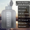 74OZ Leakproof Drinking Water Bottle With Time Marker Straw to Ensure You Drink Enough WaterThroughout the Day for Fitness