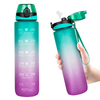32 64oz Motivational Frosted Time Marked Plastic Gym Water Bottle 500ml 700 ml 1000ml