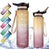 32oz 1L Time Marker Leakproof Bicycle Product Tritan Sport Frosted Plastic Water Bottle BPA Free