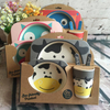 Customized Bamboo Fiber Tableware Children Baby Feeding Set Plate Cartoon Bowls for Baby