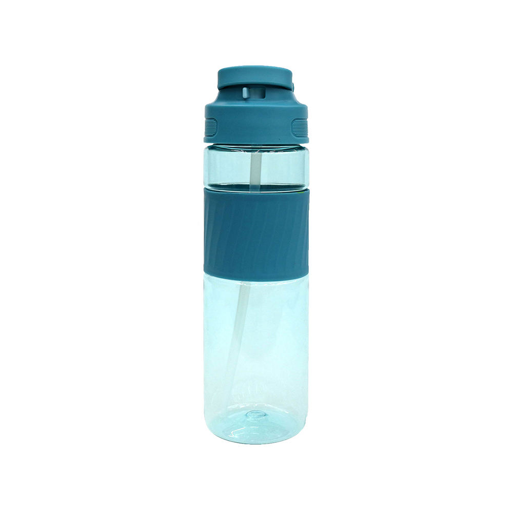 Wholesale 700Ml Custom Wide Mouth Water Drink Bottle Transparent Bottles With Straw Sleeve Handle