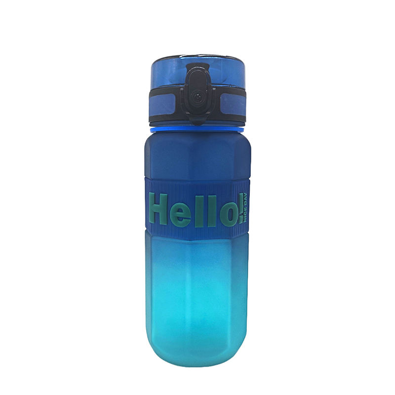 Wholesale 750Ml Wide Mouth Portable Sport Plastic Sports Gradient Color Water Bottle With Rope