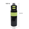 Custom Logo BPA Free PC Tritan Plastic 32oz 1L Motivational Leak Proof Gym Fitness Sports Water Bottle with Times to Drink