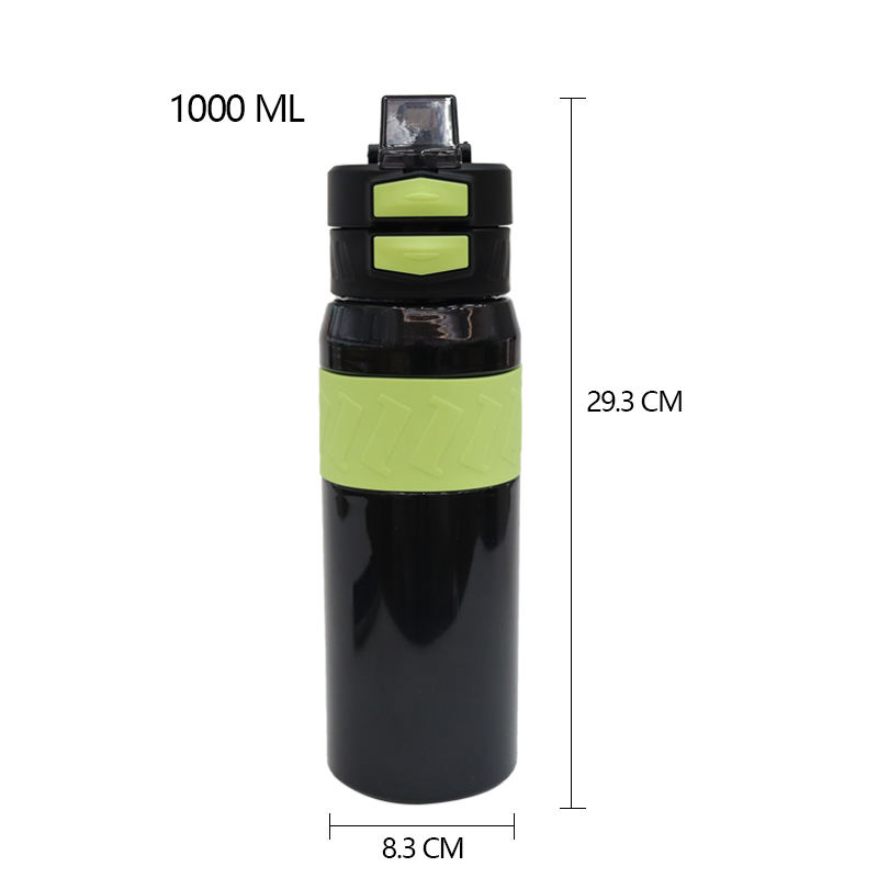 Custom Logo BPA Free PC Tritan Plastic 32oz 1L Motivational Leak Proof Gym Fitness Sports Water Bottle with Times to Drink