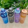 750Ml Portable Clear Colorful Plastic Wide Mouth Sports Water Bottle Direct Drinking With Handles
