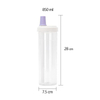 Custom 850Ml Large Transparent Leak Proof Plastic Bubble Tea Water Drink Bottle With Lid Straw