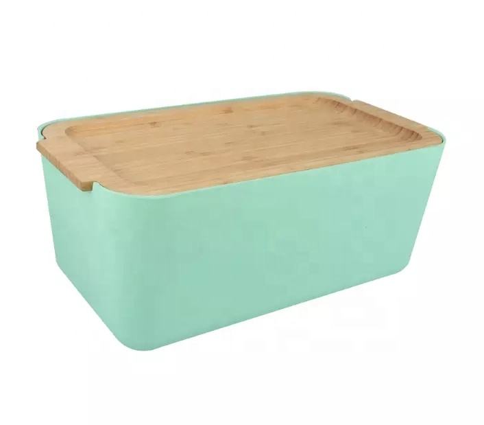 Biodegradable Bamboo Fiber Bread Box with Bamboo Lid Bread Box Large