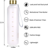 32oz BPA FREE LEAKPROOF DRINKING WATER BOTTLE WITH TIME MARKER and RPOE for OUTDOOR and SPORT