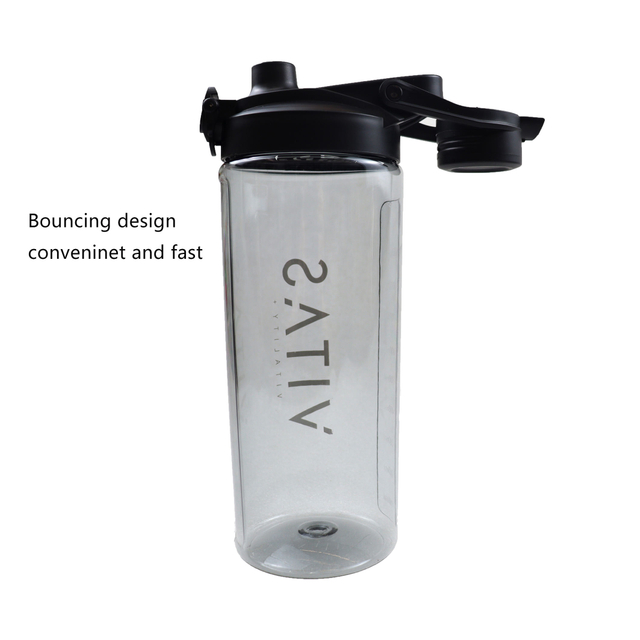High Temperature Resistance Transparent Outdoor Sports Fitness Practical Environmental Protection Plastic Cup With Straw
