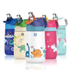 500ml Bpa-Free Plastic Water Bottle Straw Drink Cute Design Water Bottle for Children Kids School