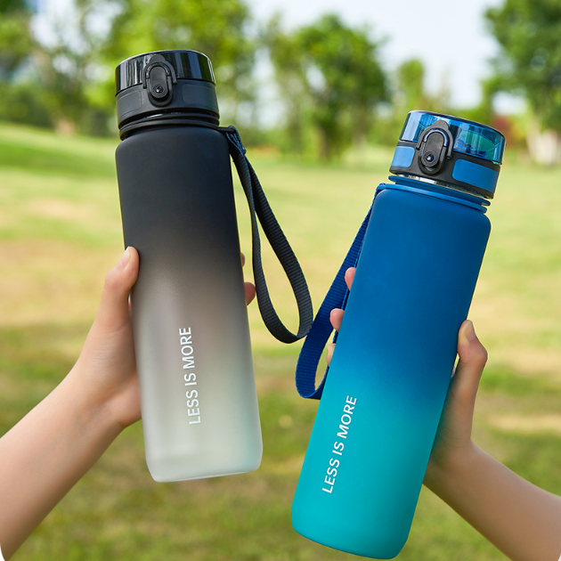 Custom Sports Plastic Triatn BPA Free 32oz Small Mouth Drinking Water Bottle with Filter and Rope