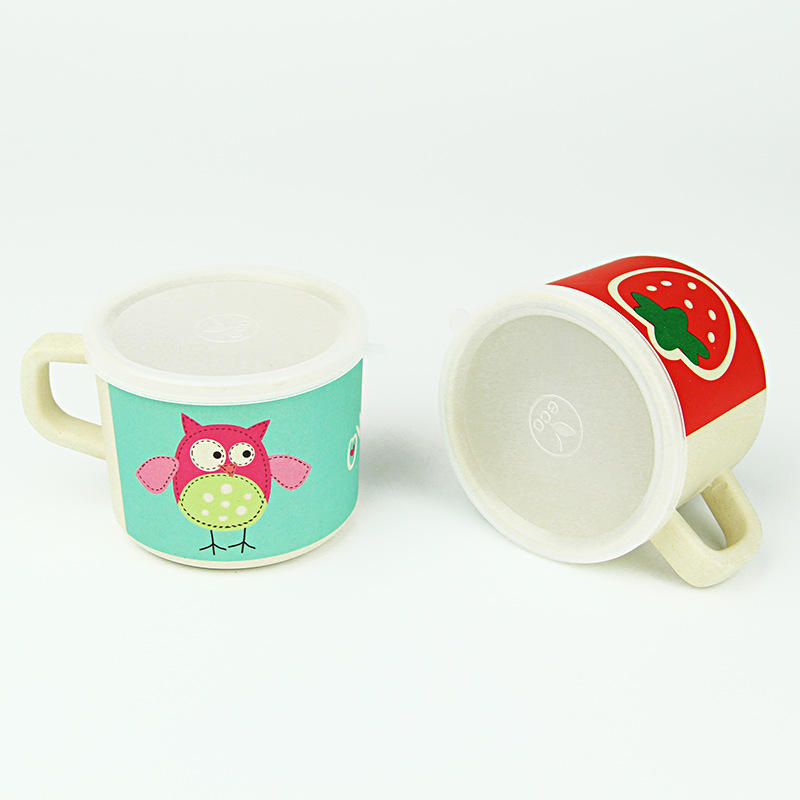BPA Free Bamboo Fiber Children Drink Mug Small Capacity Cup with Handle