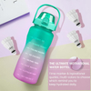 Wholesale 64oz 2 Liter Large Capacity Fitness Gallon Sports Motivational Plastic Water Bottle with Time Marker and Straw