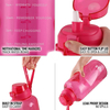 1 Gallon Motivational Water Bottle with Paracord Handle & Removable Straw - BPA Free Leakproof Water Jug with Time Marker