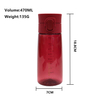 16oz Colored High Quality Sports Shaker Water Bottles with Filters and Portable Design