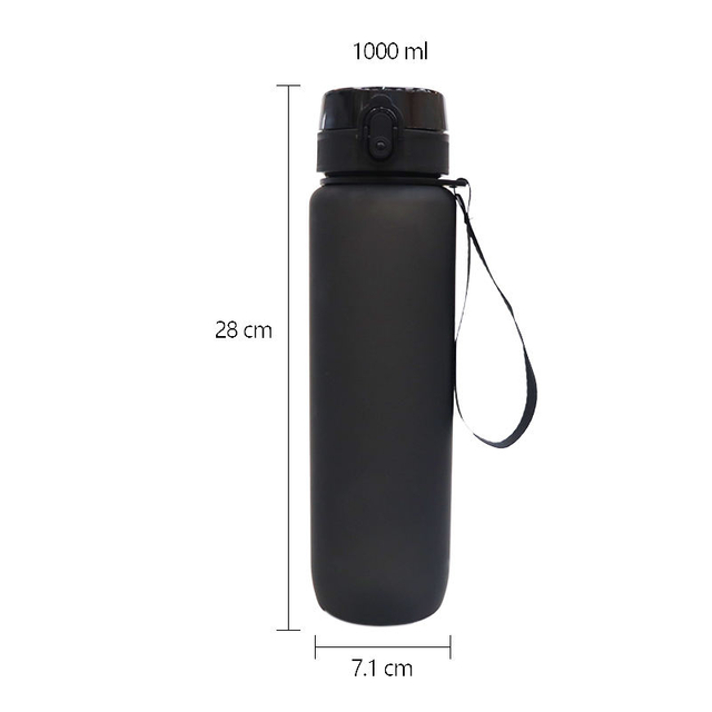 Solid Color 34oz Large Capacity Fitness Plastic Water Cup Easy to Clean and Comes with a Strainer