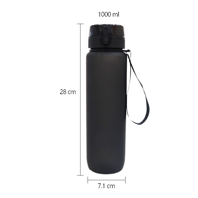 Solid Color 34oz Large Capacity Fitness Plastic Water Cup Easy to Clean and Comes with a Strainer